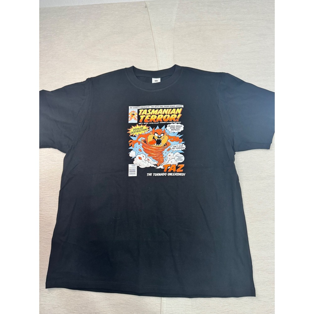 MF Comfortsoft Taz Tasmanian Terror Comic Graphic T-Shirt Black Mens Large